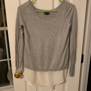 Express grey back slit sweater